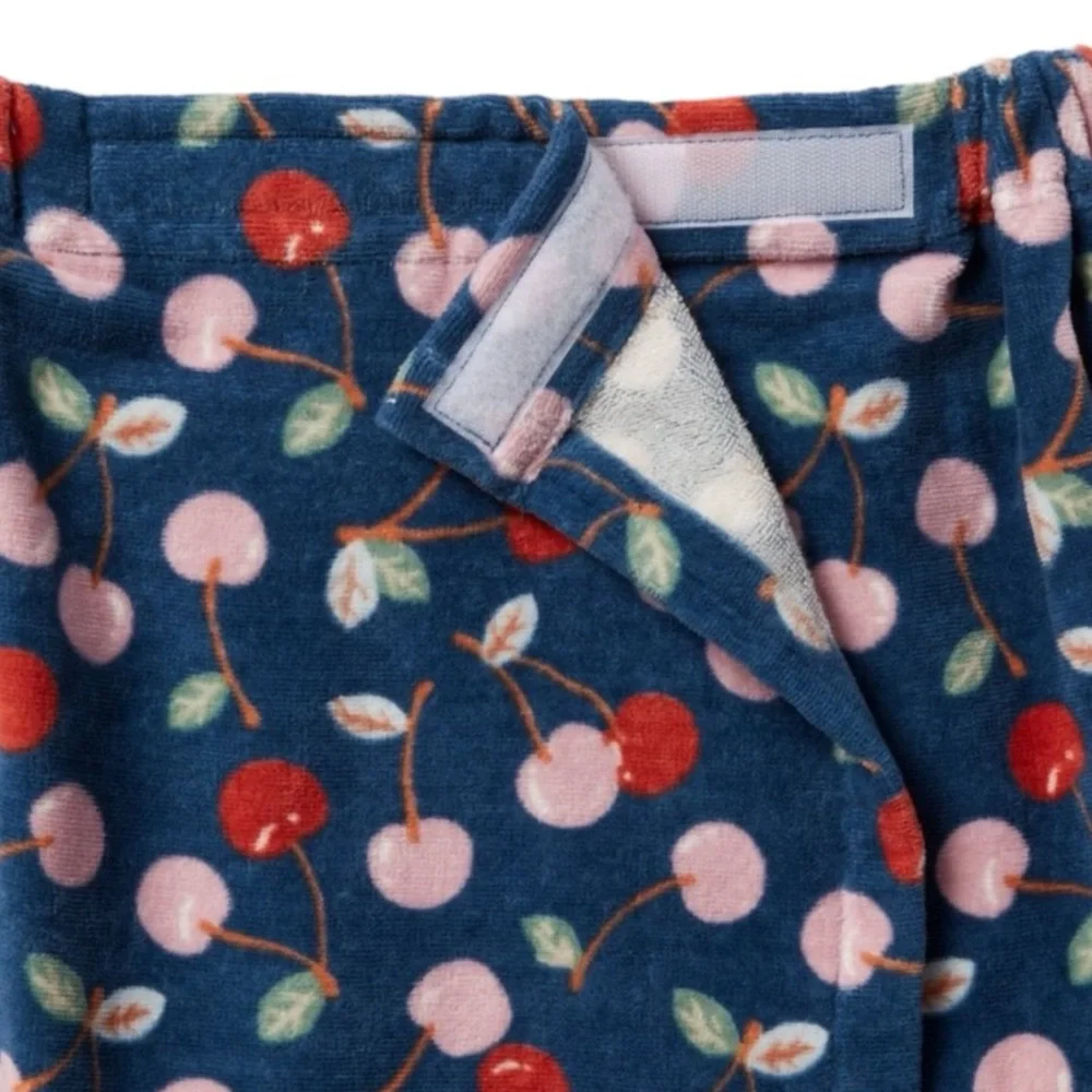 Cherries Shower Wrap and Hair Wrap Bath Towel